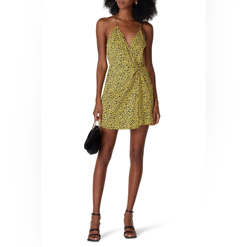Faux Wrap Mini Dress cheetah print animal print